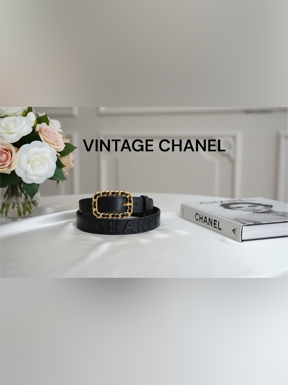 🖤Vintage Authentic Chanel Leather Belt- Stamped 1995 Autumn/Fall Collection 🖤🖤